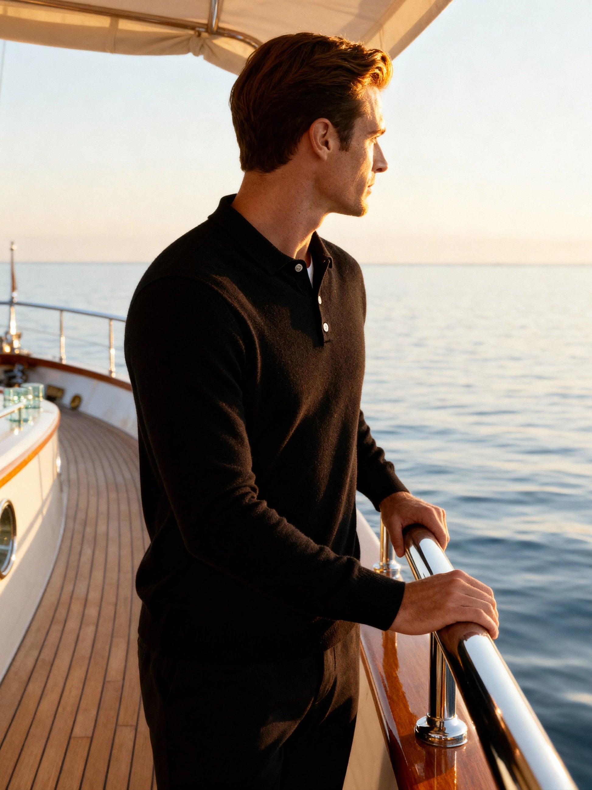 Old Money Polo De Pura Cashmere Hombre