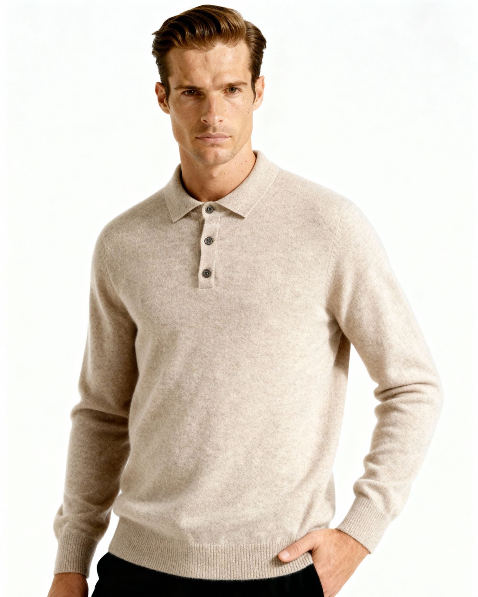 Old Money Polo De Pura Cashmere Hombre