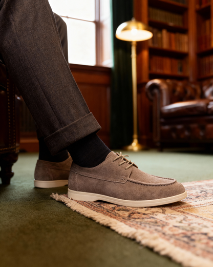 Old Money Zapatos De Ante Con Cordones Hombre