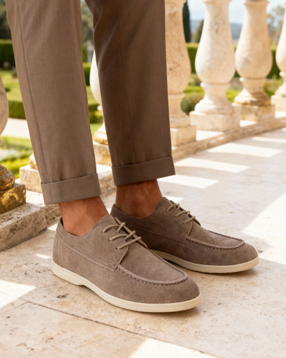 Old Money Zapatos De Ante Con Cordones Hombre