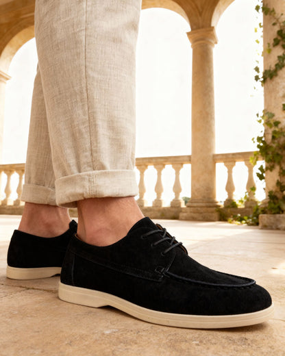 Old Money Zapatos De Ante Con Cordones Hombre