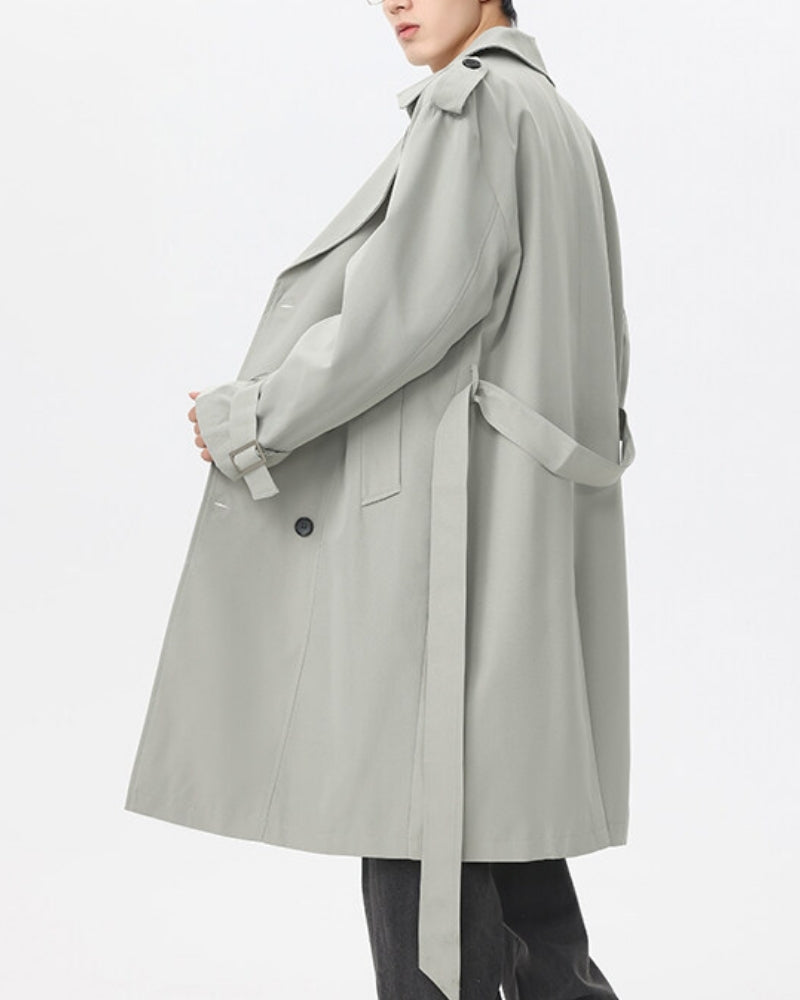 Old Money Abrigo Trench Doble Botonadura Hombre