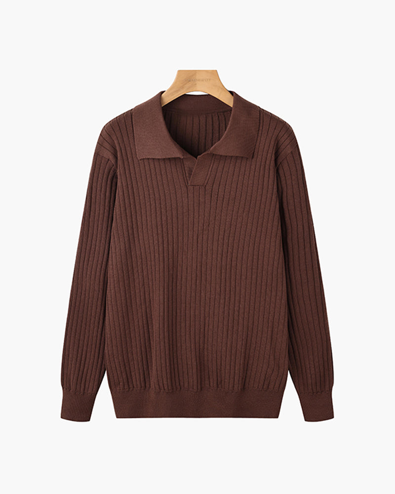 PARIJAN Polo de Cuello V Manga Larga
