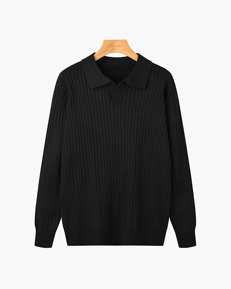 PARIJAN Polo de Cuello V Manga Larga