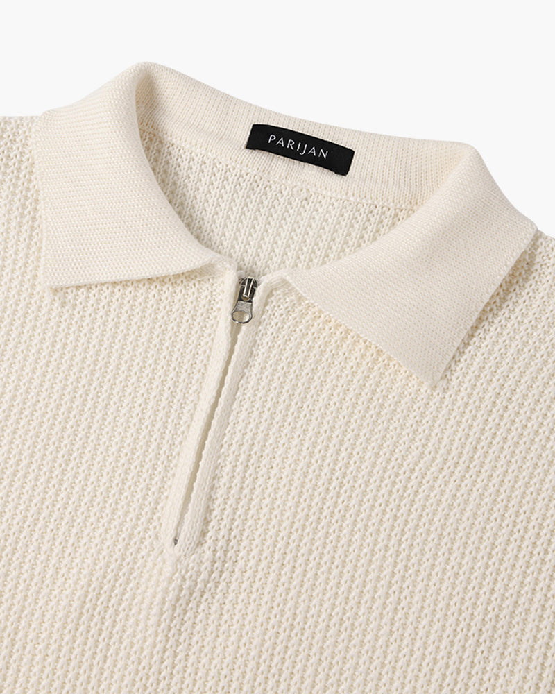 PARIJAN Suéter de Algodón con Cremallera Media