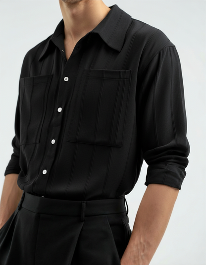 Old Money Camisa Acanalada ST Tropez Hombre