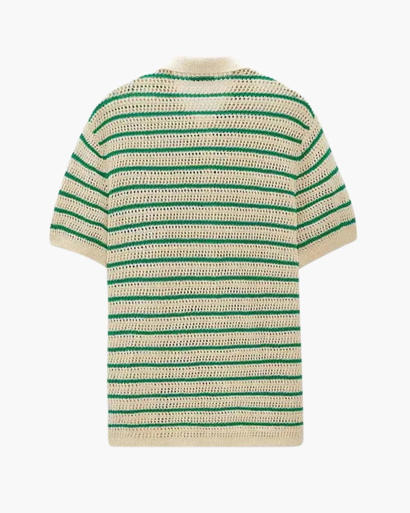 Old Money Camiseta De Malla Tejida Hombre