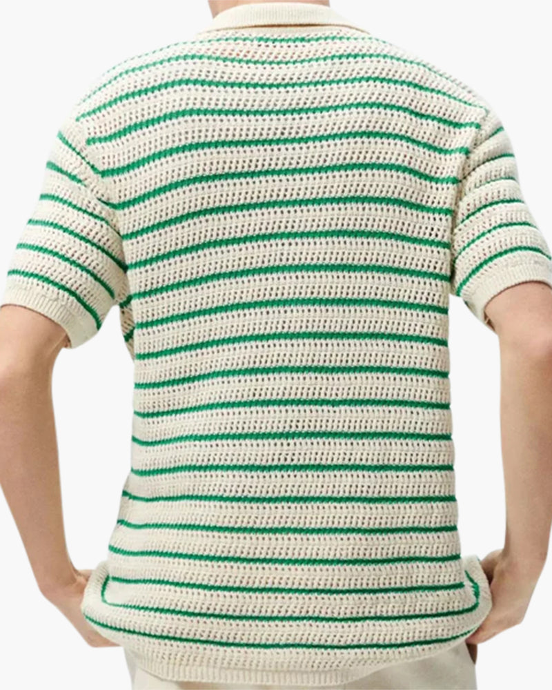 Old Money Camiseta De Malla Tejida Hombre