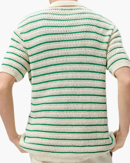 Old Money Camiseta De Malla Tejida Hombre