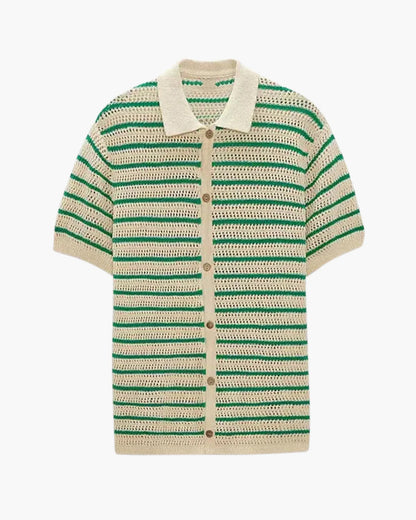Old Money Camiseta De Malla Tejida Hombre