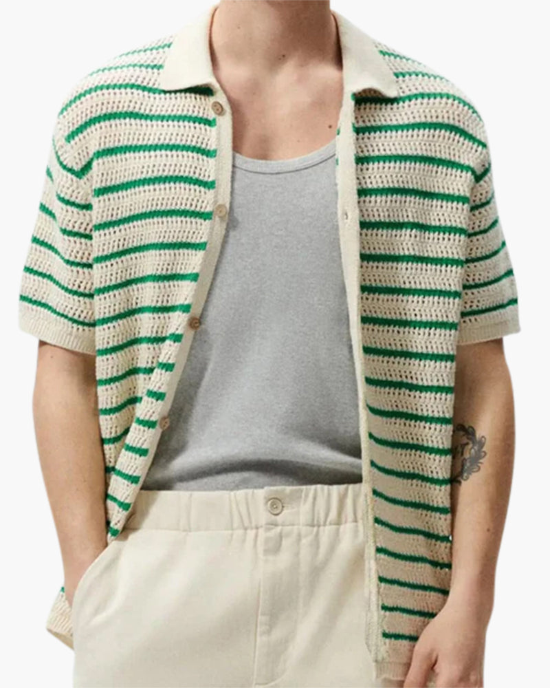 Old Money Camiseta De Malla Tejida Hombre