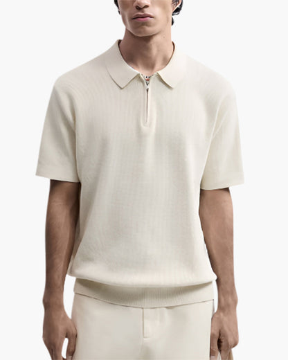 Old Money Marbella Polo Cremallera Malla Premium