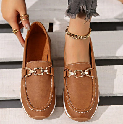 Renley New York Mocasines Ortopédicos Planos con Hebilla Chloe