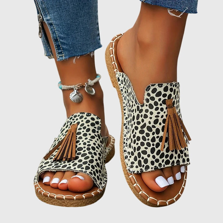 Delacroix Paris Sandalias Boho con Pompones Nathalie