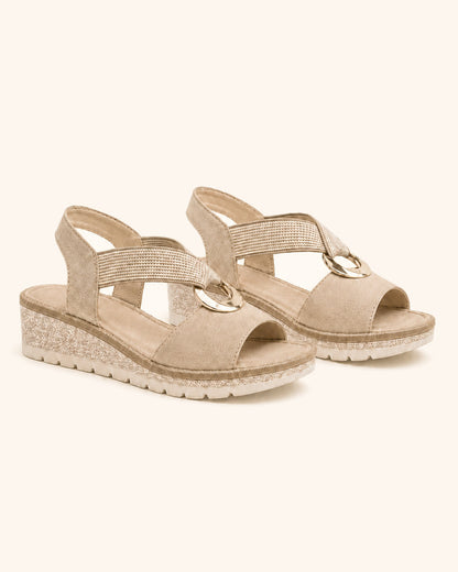 Alma Boutique Amelia Sandalias Cómodas Aro Dorado