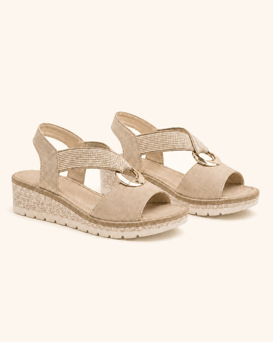 Alma Boutique Amelia Sandalias Cómodas Aro Dorado