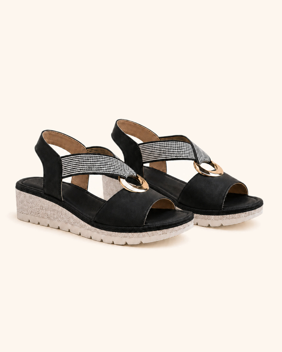 Alma Boutique Amelia Sandalias Cómodas Aro Dorado