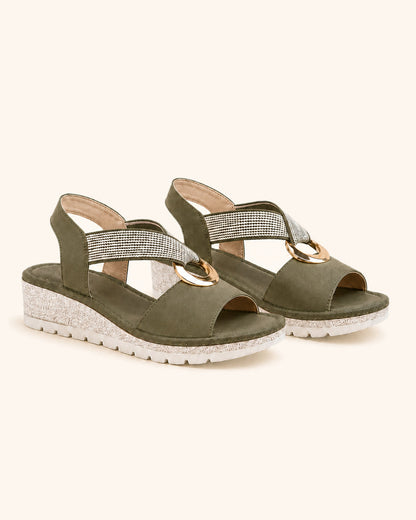 Alma Boutique Amelia Sandalias Cómodas Aro Dorado