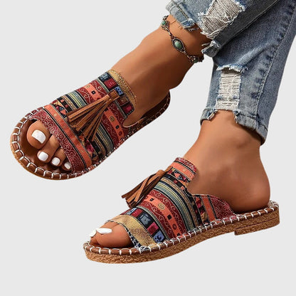 Delacroix Paris Sandalias Boho con Pompones Nathalie