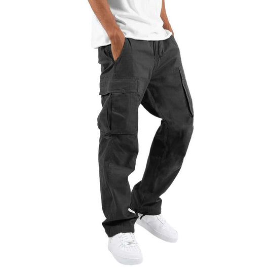 Minimal Vintage Pantalones Cargo Cordón Algodón