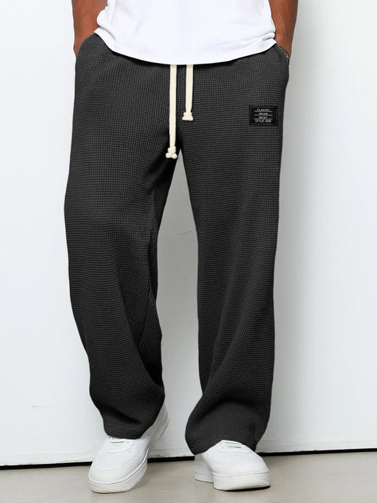 Minimal Vintage Pantalones Rectos Caída Fluida