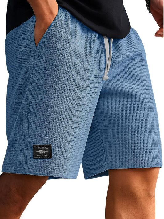 Minimal Vintage Pantalones Cortos Punto Waffle