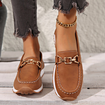 Renley New York Mocasines Ortopédicos Planos con Hebilla Chloe