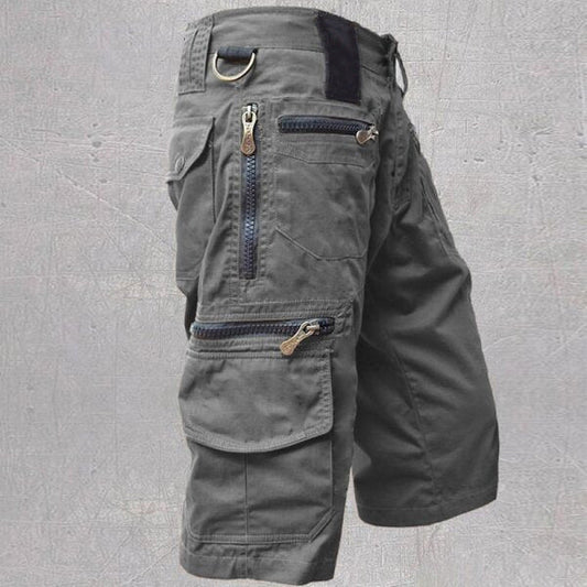 Minimal Vintage Pantalones Rectos Cortos Algodón