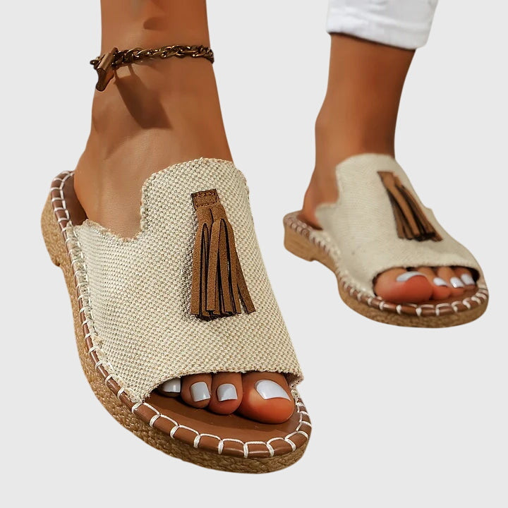 Delacroix Paris Sandalias Boho con Pompones Nathalie