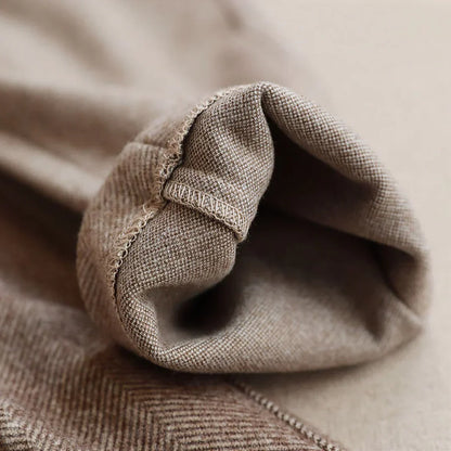 PARIJAN Pantalones Cortina de Espiga Cepillada