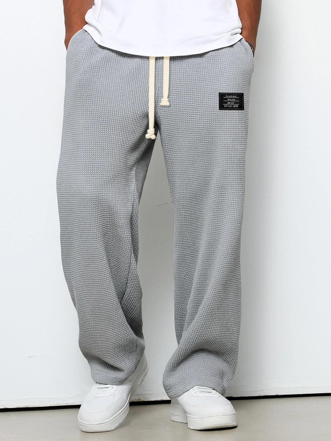 Minimal Vintage Pantalones Rectos Caída Fluida