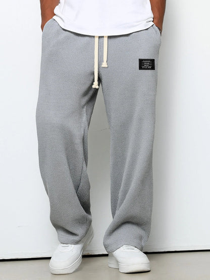 Minimal Vintage Pantalones Rectos Caída Fluida