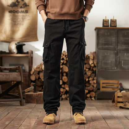 Minimal Vintage Pantalones Cargo Algodón Holgados