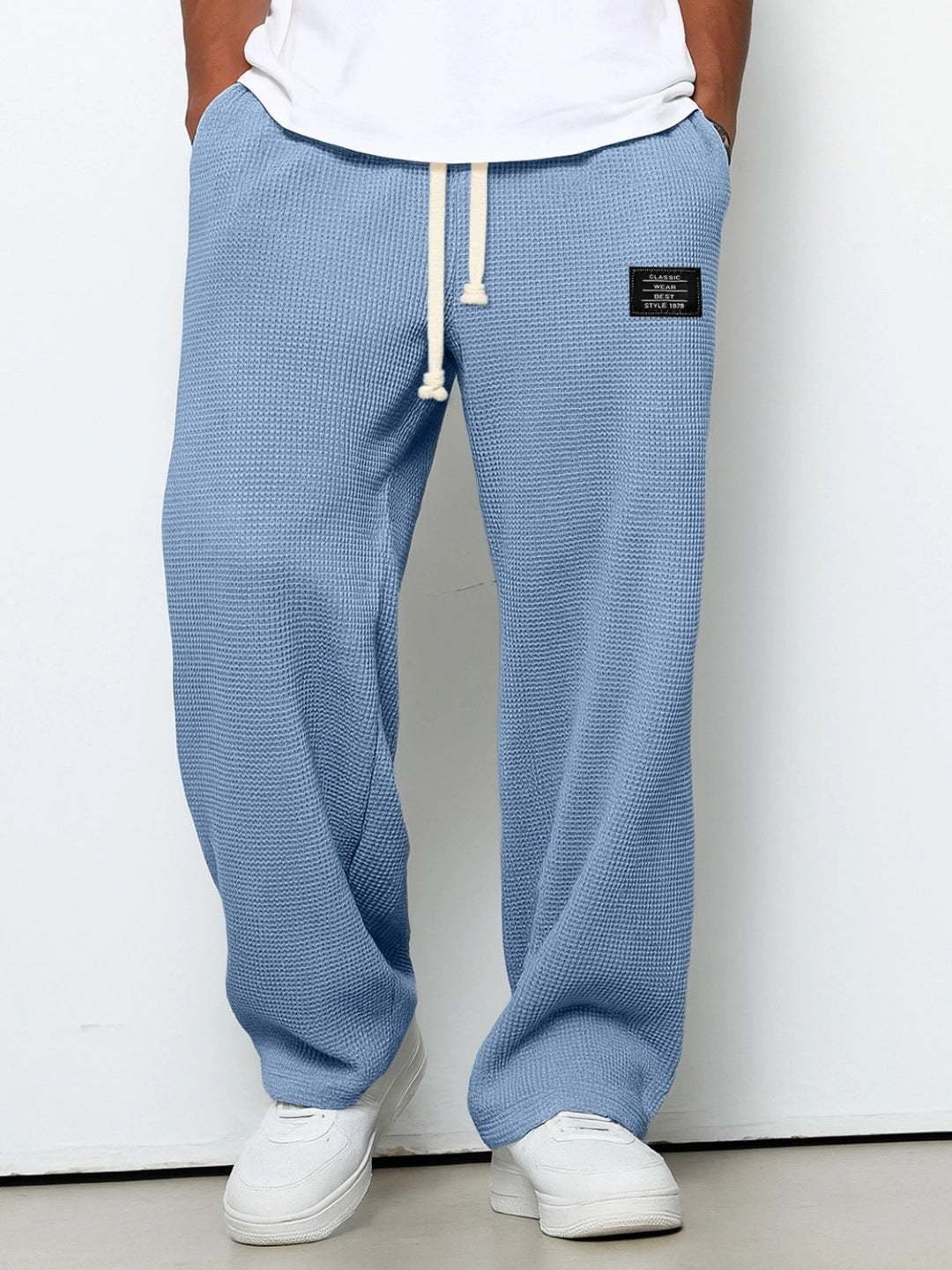 Minimal Vintage Pantalones Rectos Caída Fluida