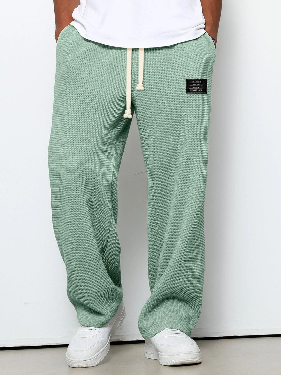 Minimal Vintage Pantalones Rectos Caída Fluida