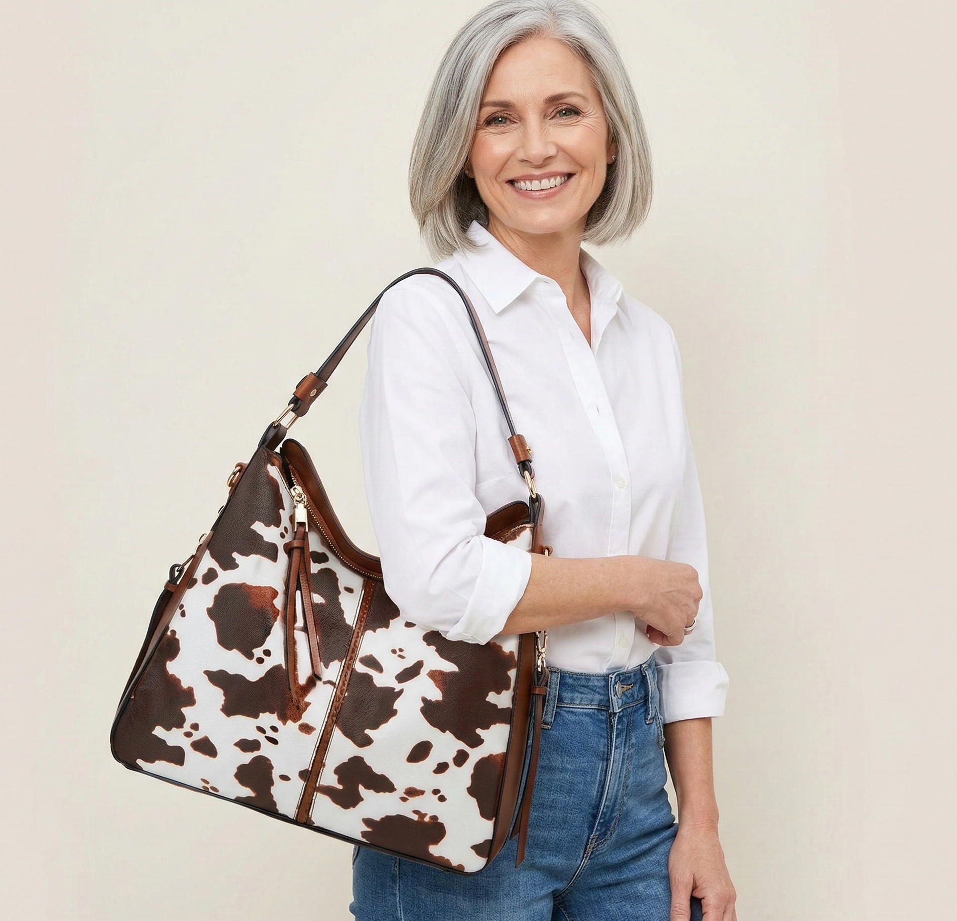 Hypersku Bolso Hobo Lujo Cuero 3-Piezas Set