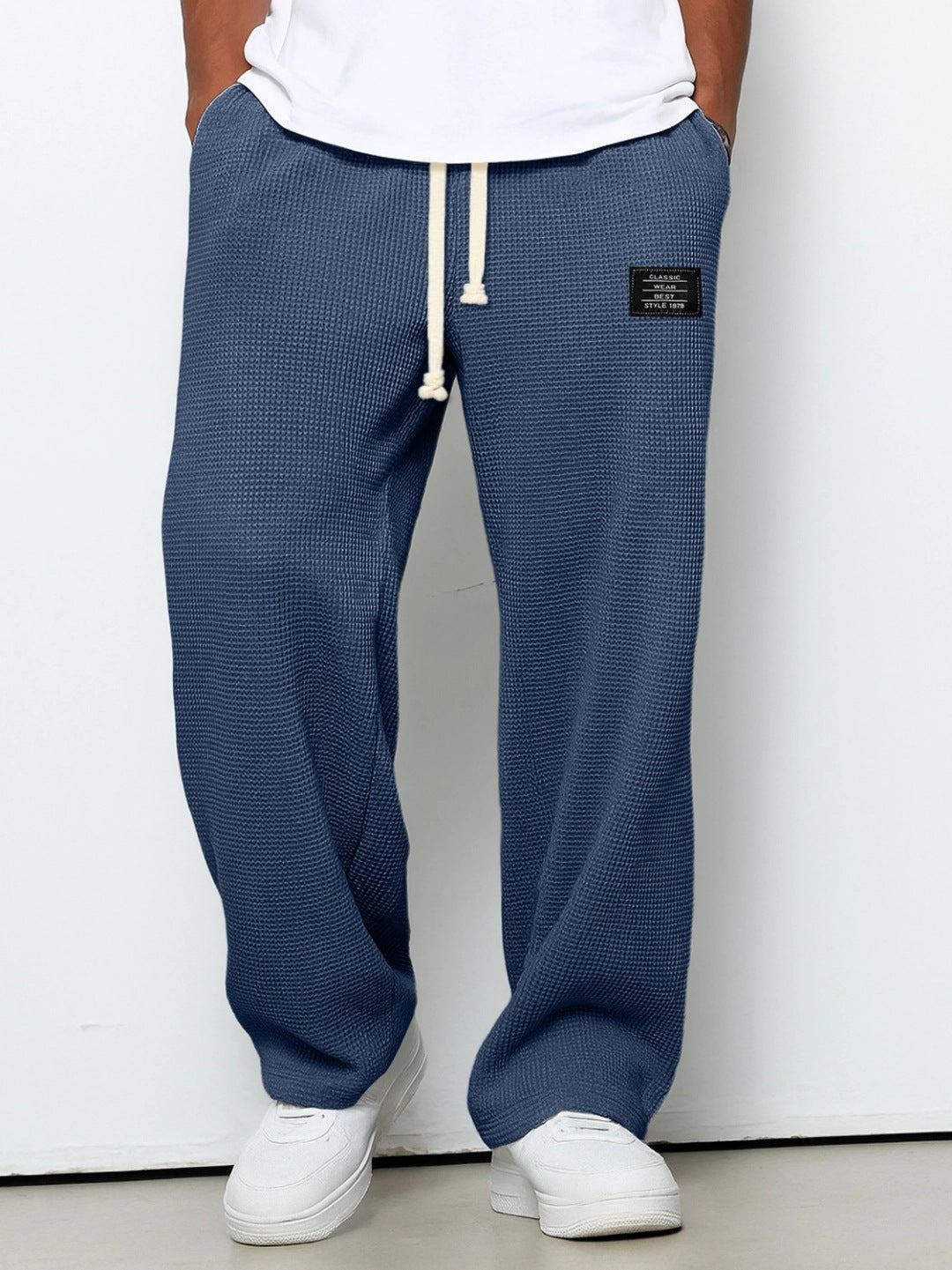 Minimal Vintage Pantalones Rectos Caída Fluida