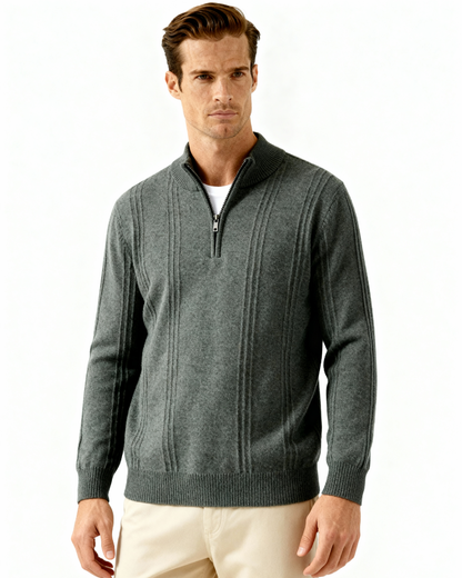 Old Money Cárdigan de Cashmere Cremallera