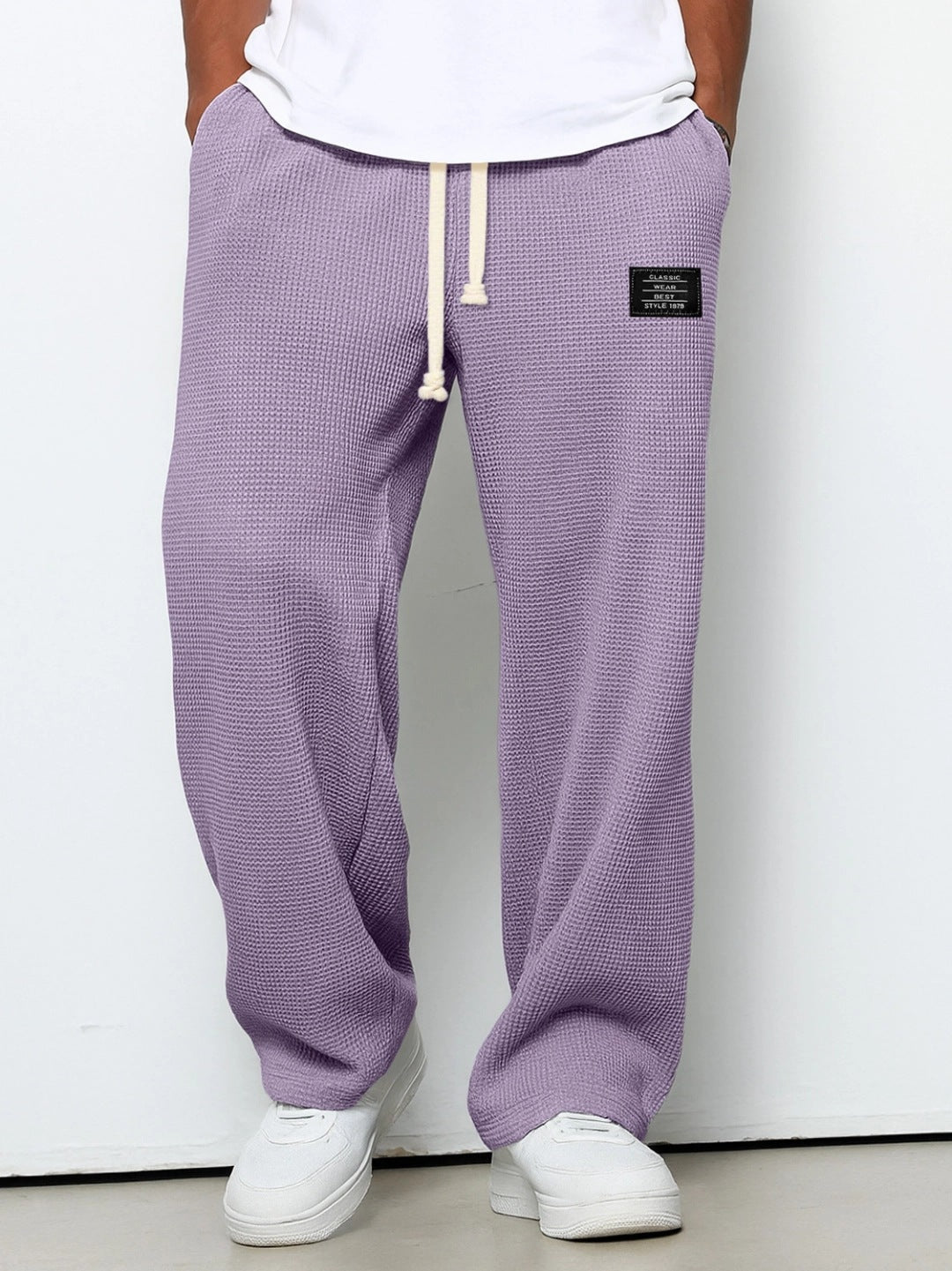 Minimal Vintage Pantalones Rectos Caída Fluida