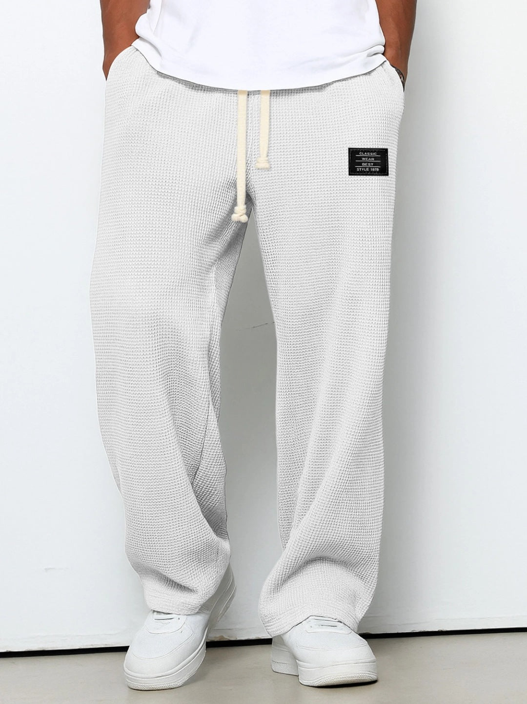 Minimal Vintage Pantalones Rectos Caída Fluida